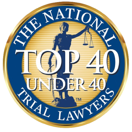 The National Trial Lawyers Top 40 Under 40 Award Badge